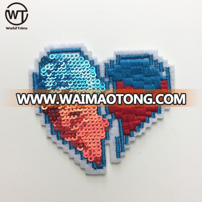 Wholesale textile sequin applique patch for garments