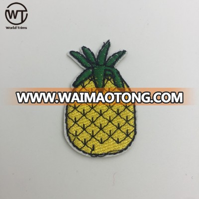 Wholesale iron on design custom blank embroidery pineapple patch for shoes