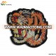 New design embroidered patch machine made tiger patch cloth back